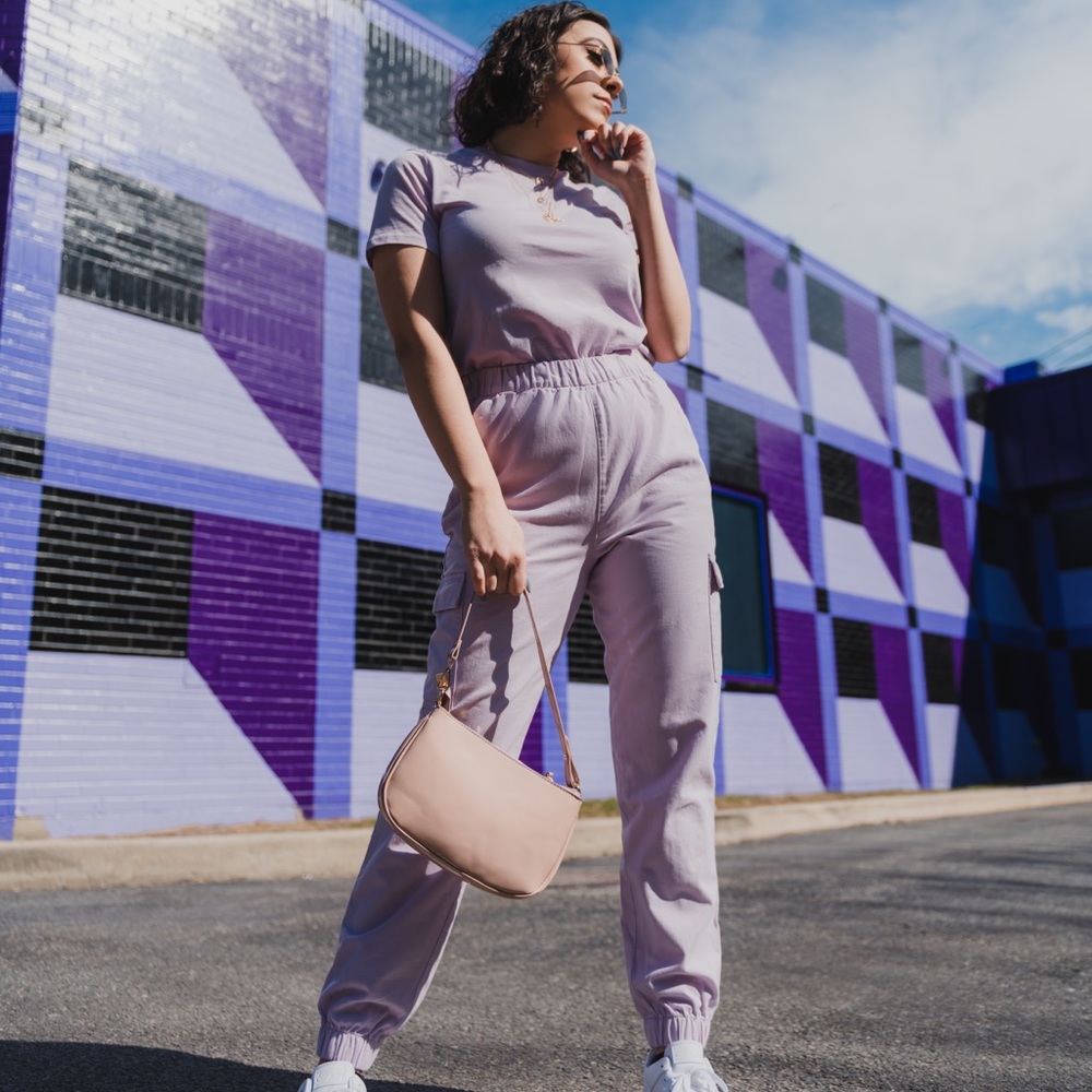 H&M Purple Cargo Pants